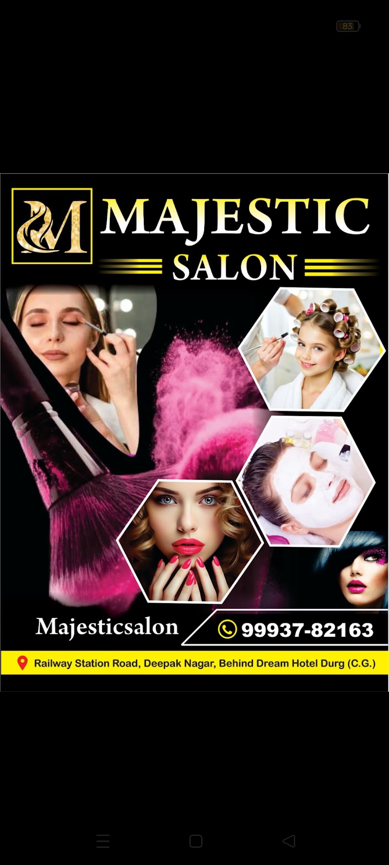 MAJESTIC SALON - MAJESTIC SALON dream palace hotel, road binind, near GC academy, Deepak Nagar, Malviya Nagar, Durg, Chhattisgarh 491001, India