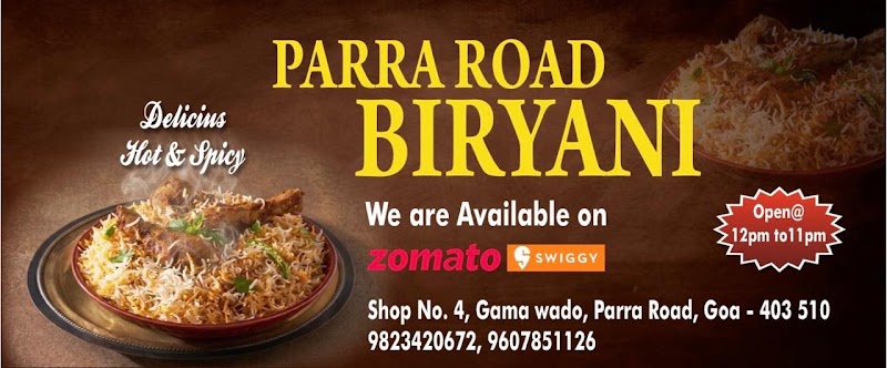 Parra road biryani - Parra road biryani, Shop No. 4, Gama wado, Parra Road, Goa - 403 510, Parra, Goa 403, India