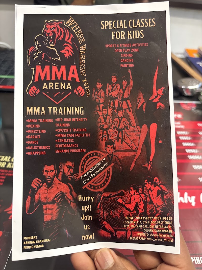MMA Arena - MMA Arena, 5th flore, of pro fitness gym, South of Sai Lions Netralaya, Kankarbagh, Patna, Bihar 800020, India