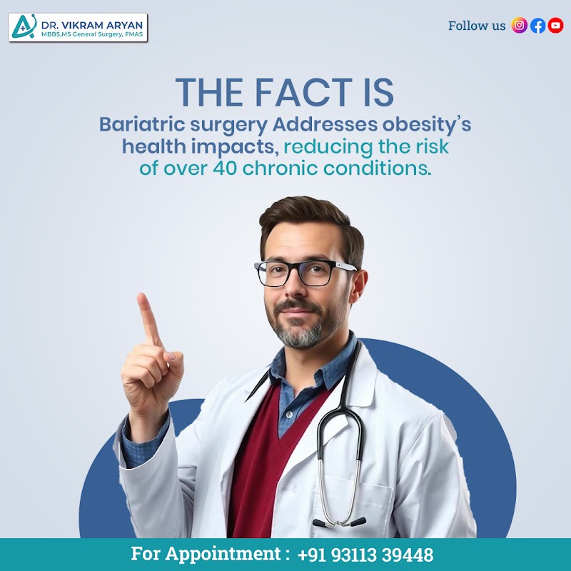 Dr. Vikram Aryan - General Surgeon | Laparoscopic Surgeon in Gurgaon - Dr. Vikram Aryan - General Surgeon | Laparoscopic Surgeon in Gurgaon Aryan Hospital, Plot No. - 78, Old Railway Rd, Rattan Garden, Shivpuri Extension, Sector 7, Gurugram, Haryana 122001, India