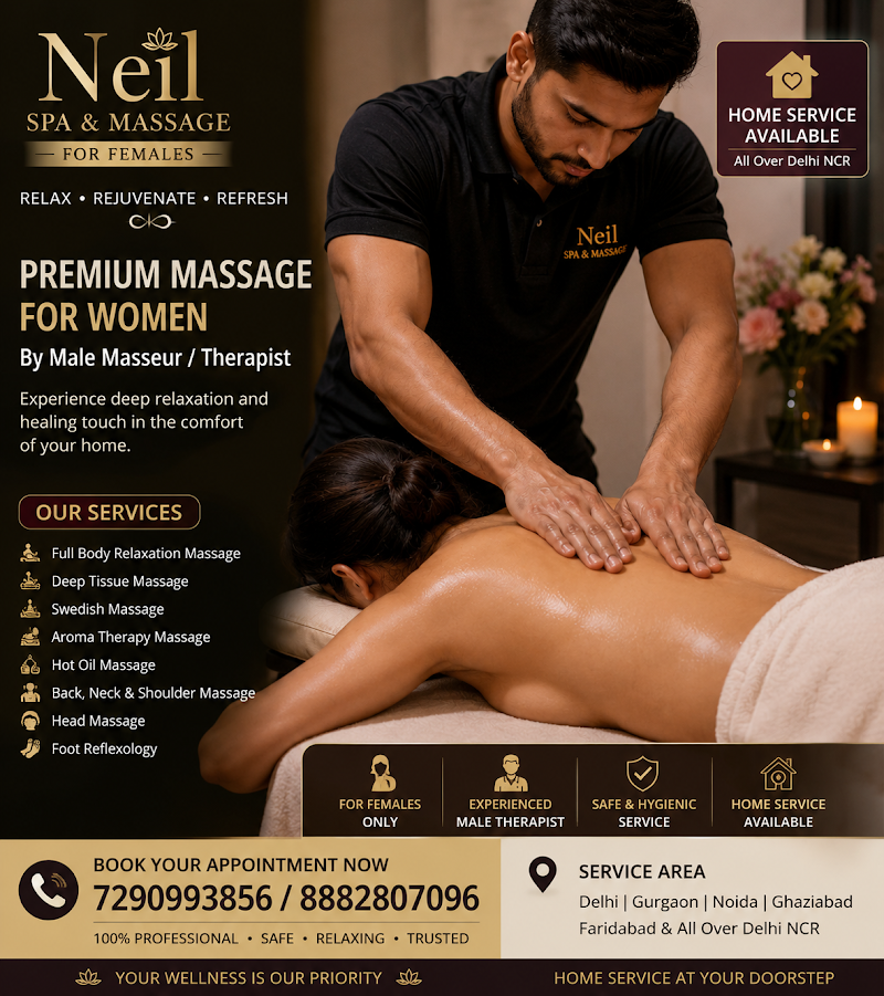 Neil Massage only for females at home - Neil Massage only for females at home, Pocket L, Sector 18, Noida, Uttar Pradesh 201301, India