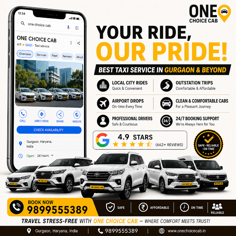 One Choice Cab - Excellent Cab Service in Gurugram - outstation, local and one way - One Choice Cab - Excellent Cab Service in Gurugram - outstation, local and one way No. 22, Block D, Ardee City, Sector 52, Gurugram, Haryana 122003, India