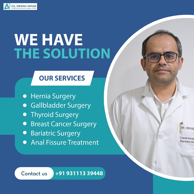 Dr. Vikram Aryan - General Surgeon | Laparoscopic Surgeon in Gurgaon - Dr. Vikram Aryan - General Surgeon | Laparoscopic Surgeon in Gurgaon Aryan Hospital, Plot No. - 78, Old Railway Rd, Rattan Garden, Shivpuri Extension, Sector 7, Gurugram, Haryana 122001, India