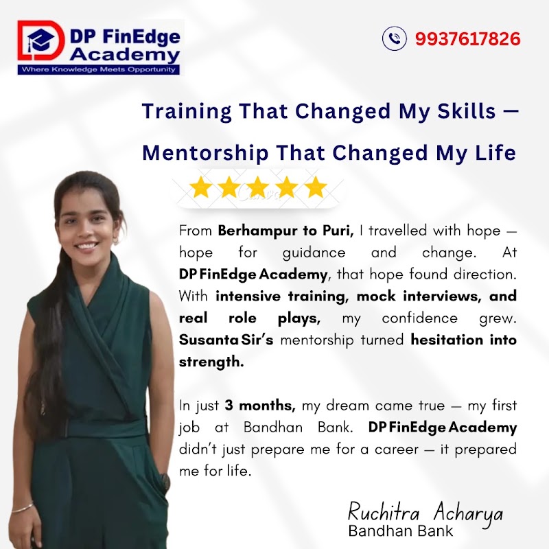 DP FinEdge Academy - DP FinEdge Academy, in front of UP School, Gangadhar Nagar, Govindpali, Bargarh, Odisha 768028, India