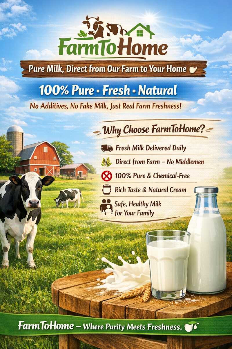 FarmtoHome Dairy - FarmtoHome Dairy, Kuthrel, Chhattisgarh 491221, India