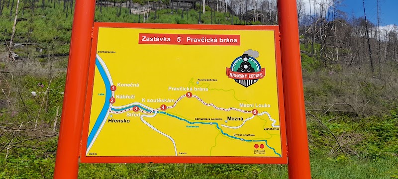 Bushaltestelle - Bushaltestelle 25861, 407 17 Hřensko, Czechia