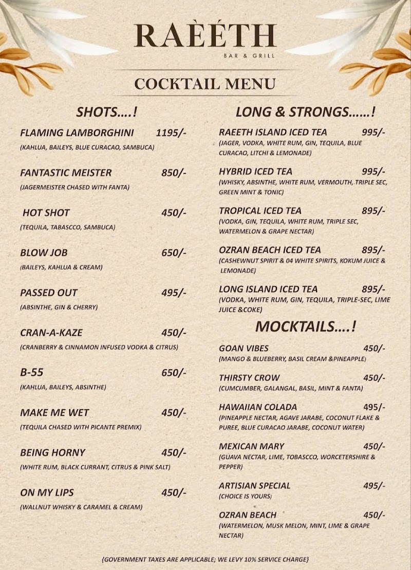 RAEETH Goa - RAEETH Goa H.No 600, 2, Ozran Beach Rd, next to Waterscapes Resort, Vagator, Anjuna, Goa 403509, India