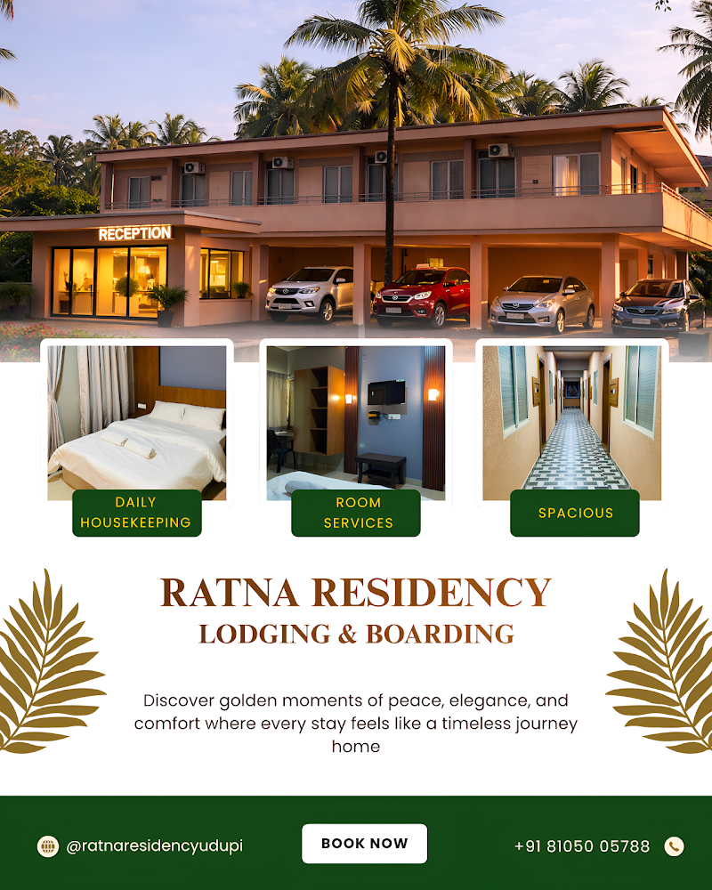 Ratna Residency Boarding & Lodging - Ratna Residency Boarding & Lodging Ratna Residency, Karavali junction, Udupi - Malpe Rd, opp. Red stone Enclave Apartment, behind Deepti hardware, Udupi, Karnataka 576103, India