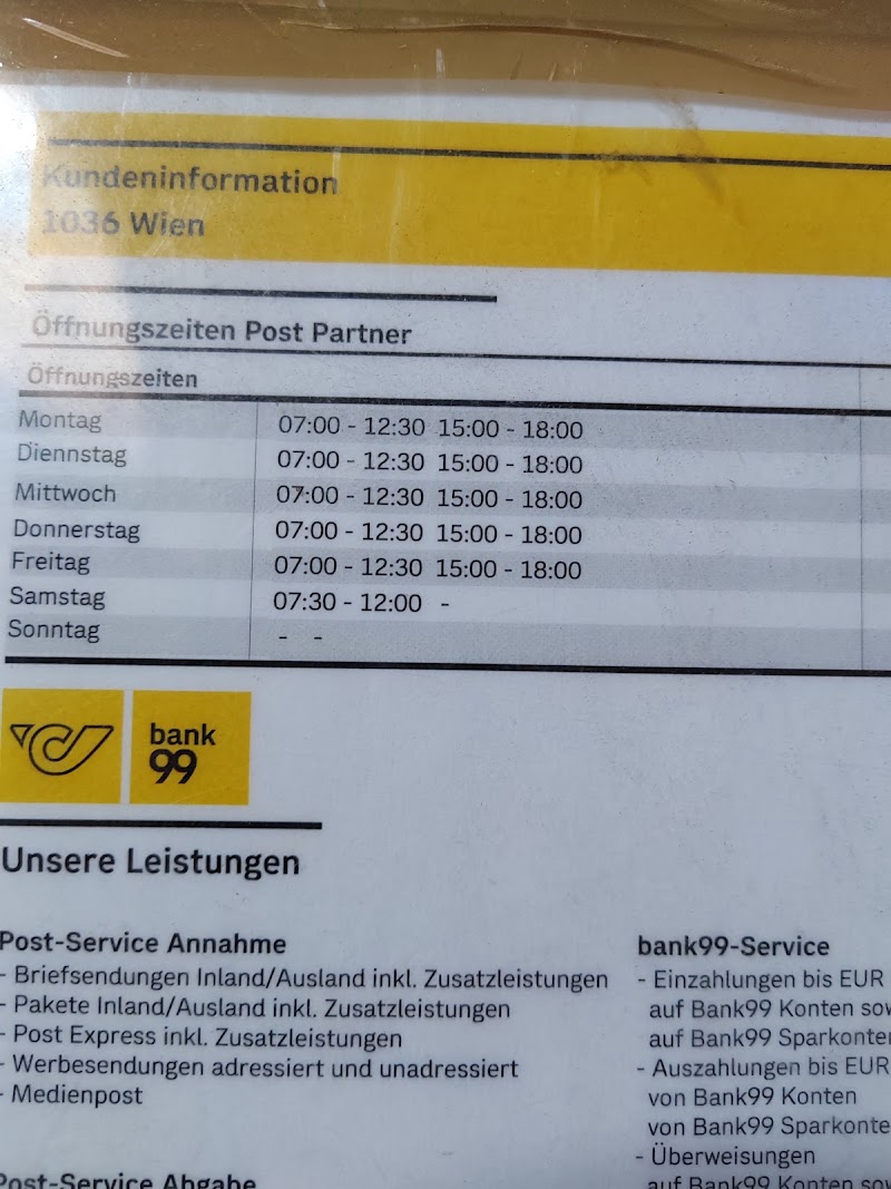 Post Partner of Austrian Mail Service - Post Partner of Austrian Mail Service Arsenal 1, 1030 Wien, Austria