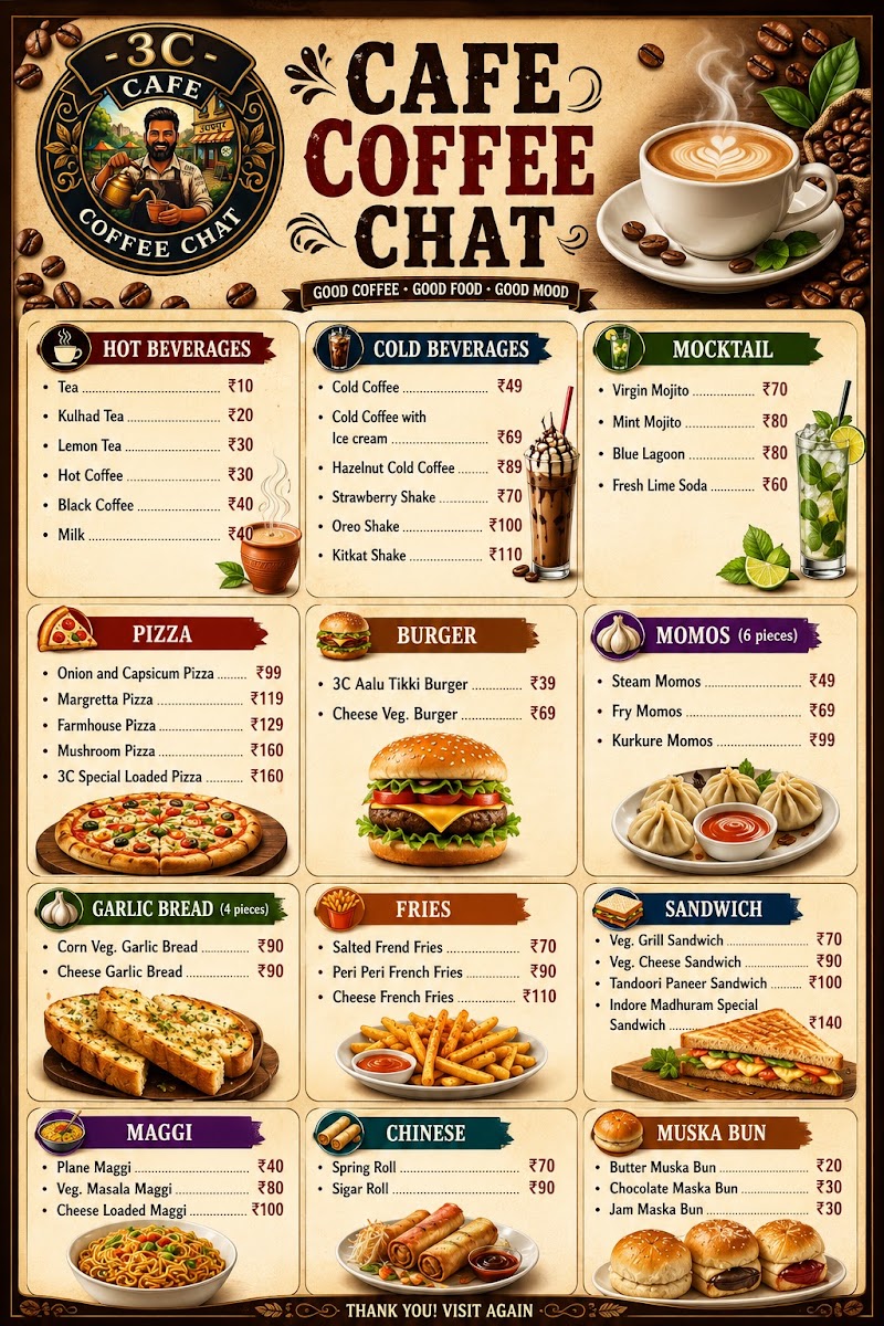 Cafe Coffee Chat (3C) - Cafe Coffee Chat (3C) ground floor, Lake City Mall, C/o, Ashok Nagar Main Rd, Ashok Nagar, Udaipur, Rajasthan 313001, India