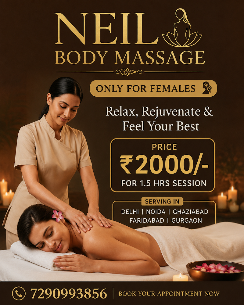 Neil Massage only for females at home - Neil Massage only for females at home, Pocket L, Sector 18, Noida, Uttar Pradesh 201301, India