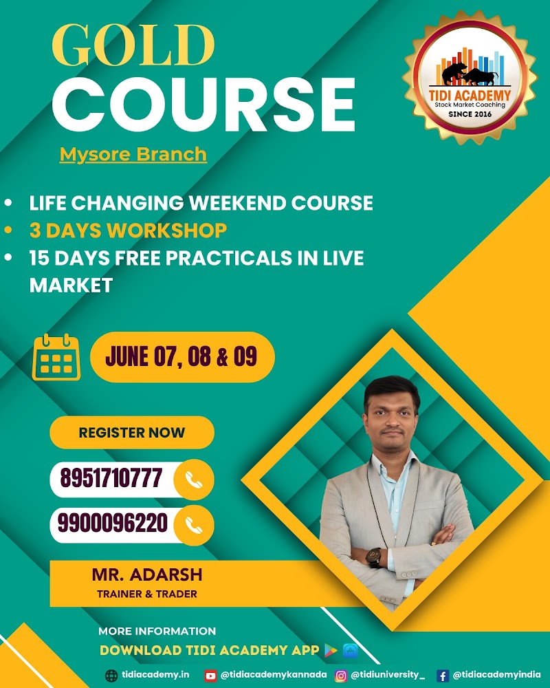 TIDI ACADEMY MYSORE STOCK MARKET COACHING CENTER - TIDI ACADEMY MYSORE STOCK MARKET COACHING CENTER, 2nd floor, Sri Krishna Arcade, 1103/2, Vanivilasa Rd, Chamarajapura, Chamarajapuram Mohalla, Lakshmipuram, Mysuru, Karnataka 570005, India