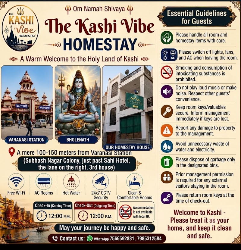 The Kashi Vibe Homestay - The Kashi Vibe Homestay, S21/121 K Ammar Cottage, Subhash Nagar Colony, Road, nearby Shivam Hotel, Pared Kothi, Maldahiya, Chetganj, Varanasi, Uttar Pradesh 221002, India