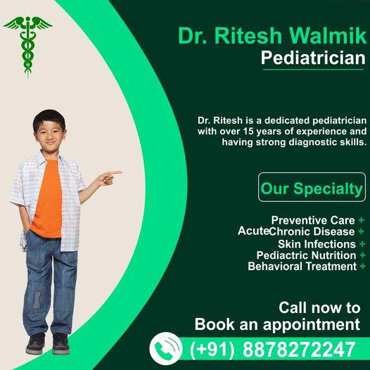 DR RITESH WALMIK CHILD CLINIC & Vaccination Centre - DR RITESH WALMIK CHILD CLINIC & Vaccination Centre, INFRONT OF SUCCESS POINT INSTITUTE, near HDFC BANK, near Maharaja Chowk, Muktanagar, Adarsh Nagar, Padmanabhpur, Chhattisgarh 491001, India