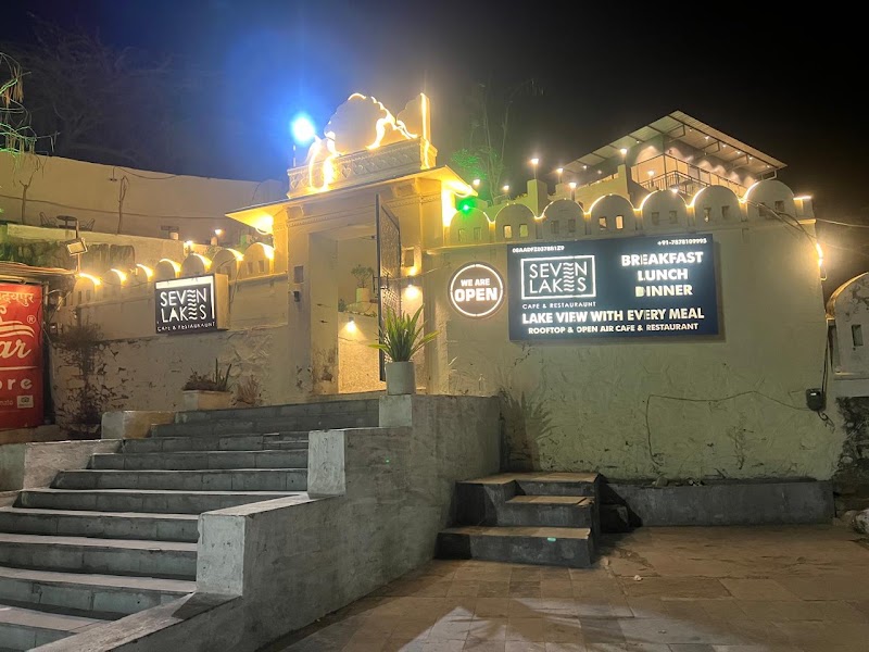 Seven Lakes Cafe and Restaurant-Best Lake View restaurant in Udaipur|santorini vibes in udaipur | Rooftop Cafe with Lake View - Seven Lakes Cafe and Restaurant-Best Lake View restaurant in Udaipur|santorini vibes in udaipur | Rooftop Cafe with Lake View Bombay Market, Fateh Sagar Lake, Udaipur, Rajasthan 313004, India
