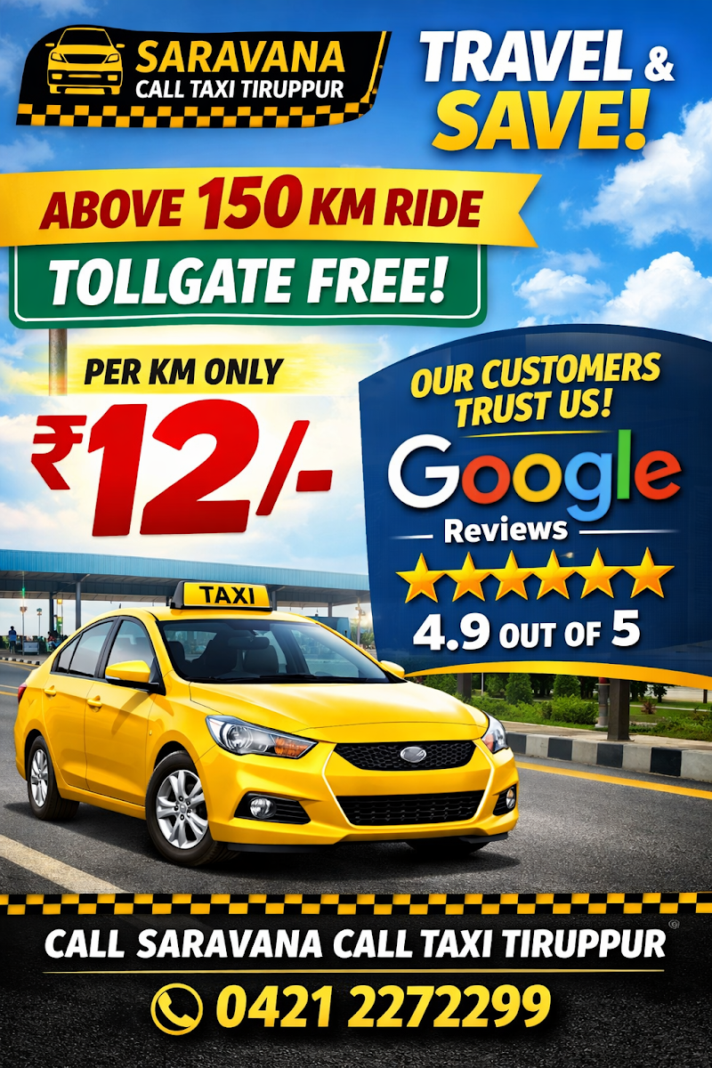 SARAVANA CALL TAXI ERODE - SARAVANA CALL TAXI ERODE 141 C, Indira Gandhi St, Paari Nagar, Kumalan Kuttai, Palayapalayam, Erode, Tamil Nadu 638012, India