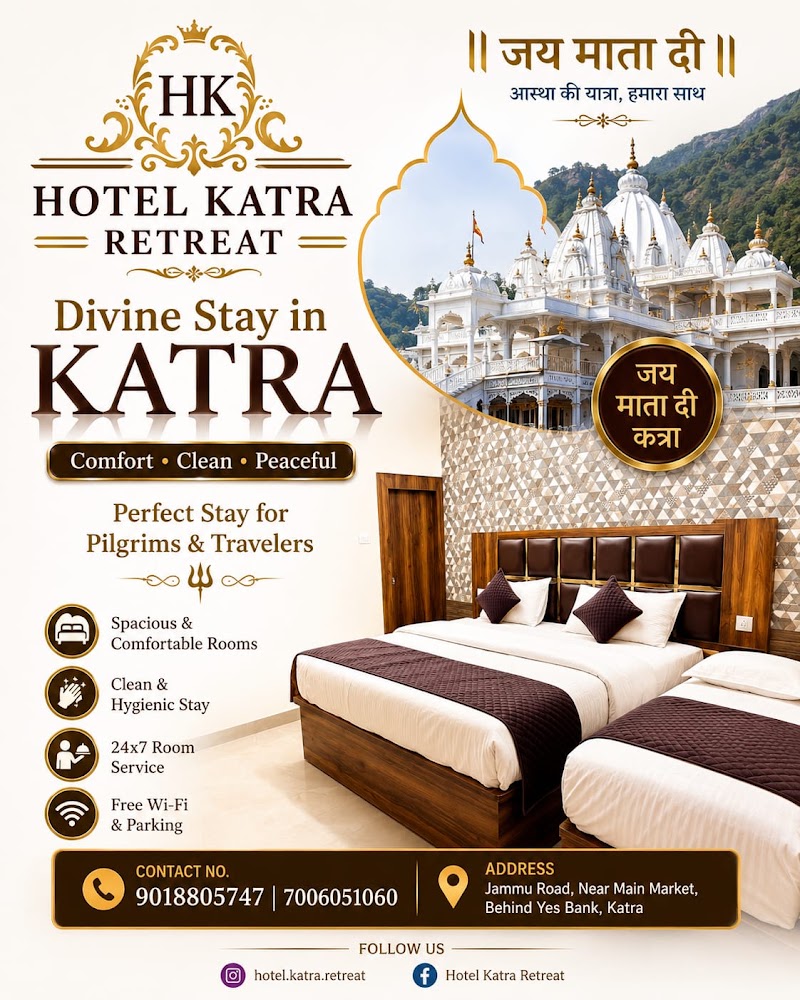 Hotel Katra Retreat — Deluxe Hotel. - Hotel Katra Retreat — Deluxe Hotel., Tea Garden, Jammu Rd, behind Yes Bank, near Main Market, Katra, 182301