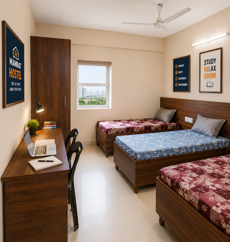 Mannat Hostel - Best boy's Hostel in Greater Noida - Mannat Hostel - Best boy's Hostel in Greater Noida Plot No.75, Nimoli, Knowledge Park III, Greater Noida, Gujarpur, Uttar Pradesh 201310, India