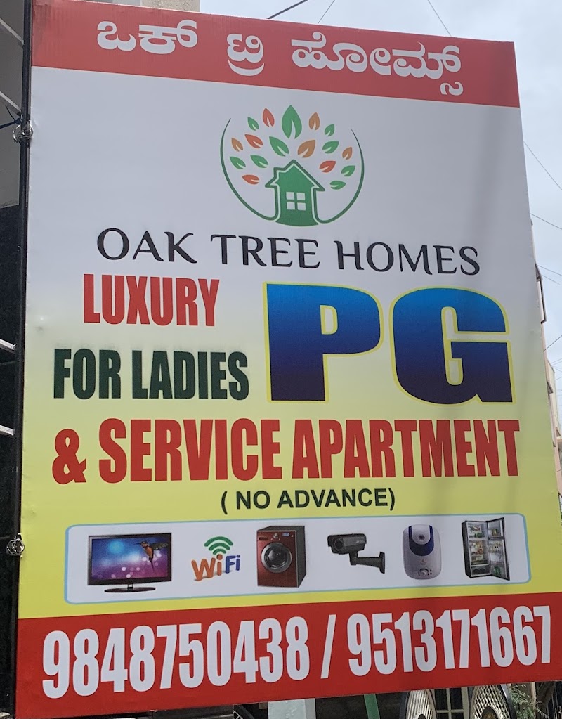 OAK TREE HOMES PG & SERVICE APARTMENT FOR LADIES - OAK TREE HOMES PG & SERVICE APARTMENT FOR LADIES 4th Main Rd, Old Madiwala, Madiwala, 1st Stage, BTM 1st Stage, Bengaluru, Karnataka 560068, India