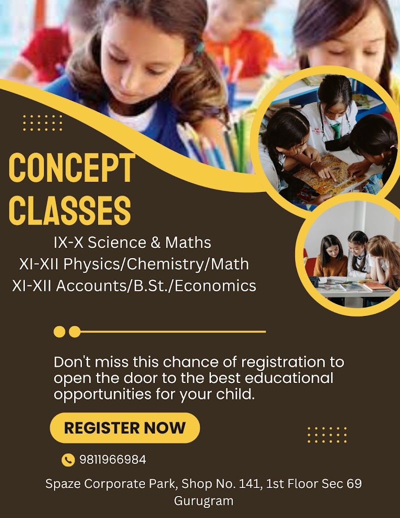 Concept Classes - Concept Classes 1st Floor, Spaze Corporate Park, 141, Tulip Chowk, Sector 69, Gurugram, Haryana 122101, India