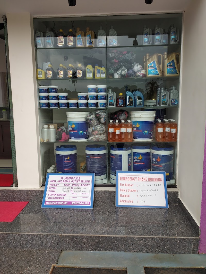 St. Joseph Fuels -MRPL HIQ - St. Joseph Fuels -MRPL HIQ, 301/12, Belman Karkala Udupi, Balegundi, Belmannu, Karnataka 574112, India