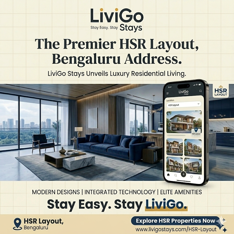 LiviGo Stays - LiviGo Stays, 24th main, 25th Cross Rd, Sector 2, HSR Layout, Bengaluru, Karnataka 560102, India