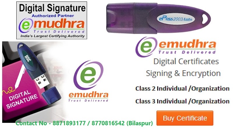 emudhra DSC partner Bilaspur - emudhra DSC partner Bilaspur, emudhra office 8770816542, Ekaksh institude, kapil nagar chowk, near, sharma girls hostel, Jabdapara, Kapil Nagar, Bilaspur, Chhattisgarh 495006, India