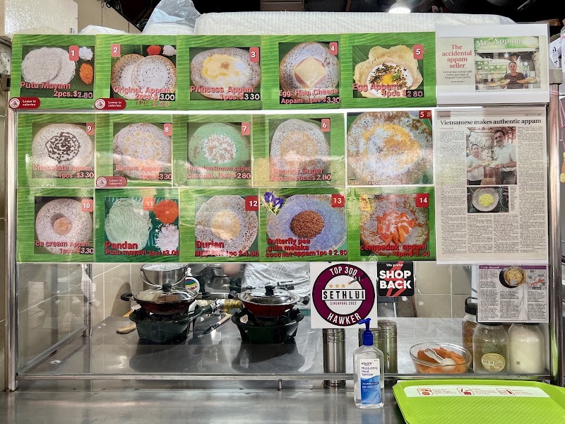 Mr. Appam - Mr. Appam 1 Kadayanallur St, #01-99 Maxwell Food Centre, Singapore 069184