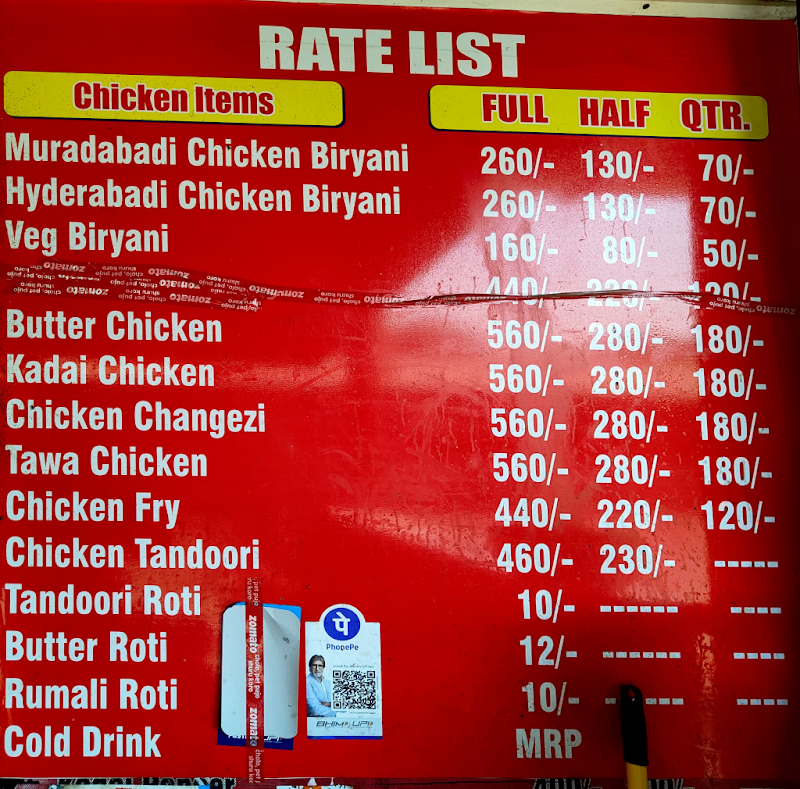 ALAM MURADABADI BIRYANI CHICKEN CORNER - ALAM MURADABADI BIRYANI CHICKEN CORNER, Subhash Chowk, Badshahpur Sohna Rd, Nambardar Market, Islampur Village, Sector 38, Gurugram, Haryana 122001, India