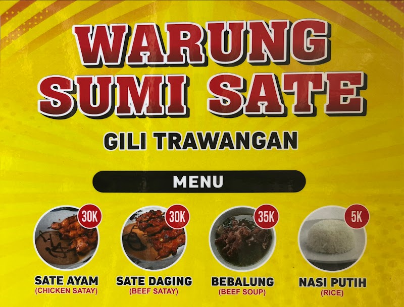 Warung Sumi Sate - Warung Sumi Sate Gili Trawangan, Gili Indah, Kec. Pemenang, Kabupaten Lombok Utara, Nusa Tenggara Bar. 83352, Indonesia