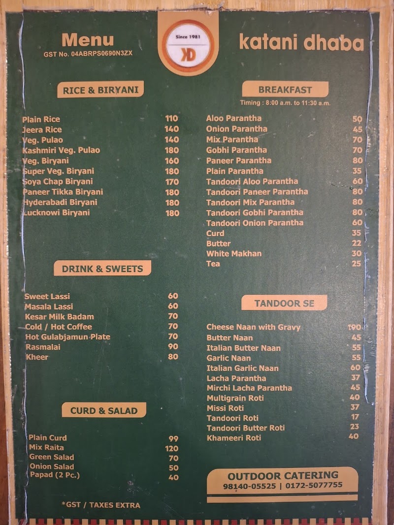 KATANI DHABA, Sector 35-D Chandigarh - KATANI DHABA, Sector 35-D Chandigarh, SCO 265, Sector 35D, Sector 35, Chandigarh, 160036, India