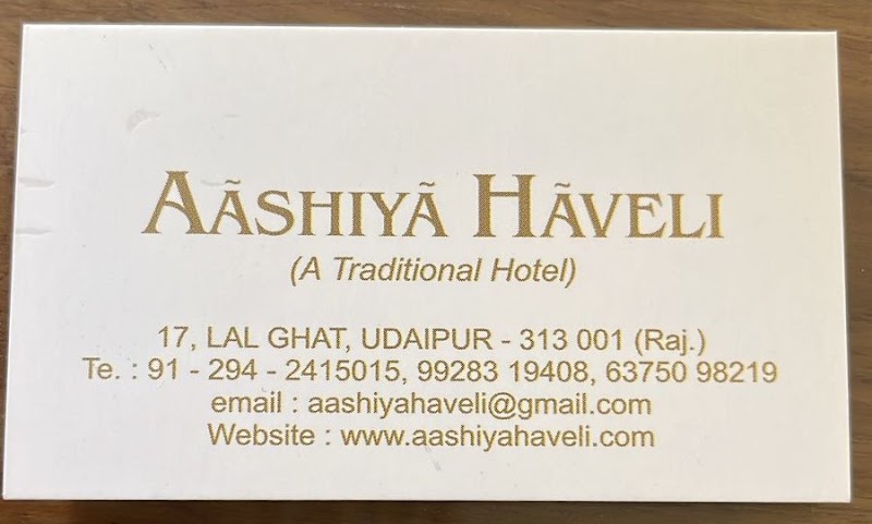 Hotel Aashiya Haveli - Hotel Aashiya Haveli On The Eastern Shore Of, Lake, 15,17-20, Lal Ghat Road, Old City, Pichola, Udaipur, Rajasthan 313004, India