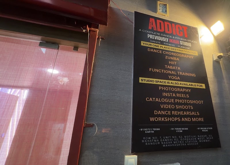 ADDICT: A Complete Dance & Fitness Studio - ADDICT: A Complete Dance & Fitness Studio, 7, Unit No. 52, Motilal Nagar, Row No, Mahatma Gandhi Rd, Motilal Nagar III, Goregaon West, Mumbai, Maharashtra 400104, India