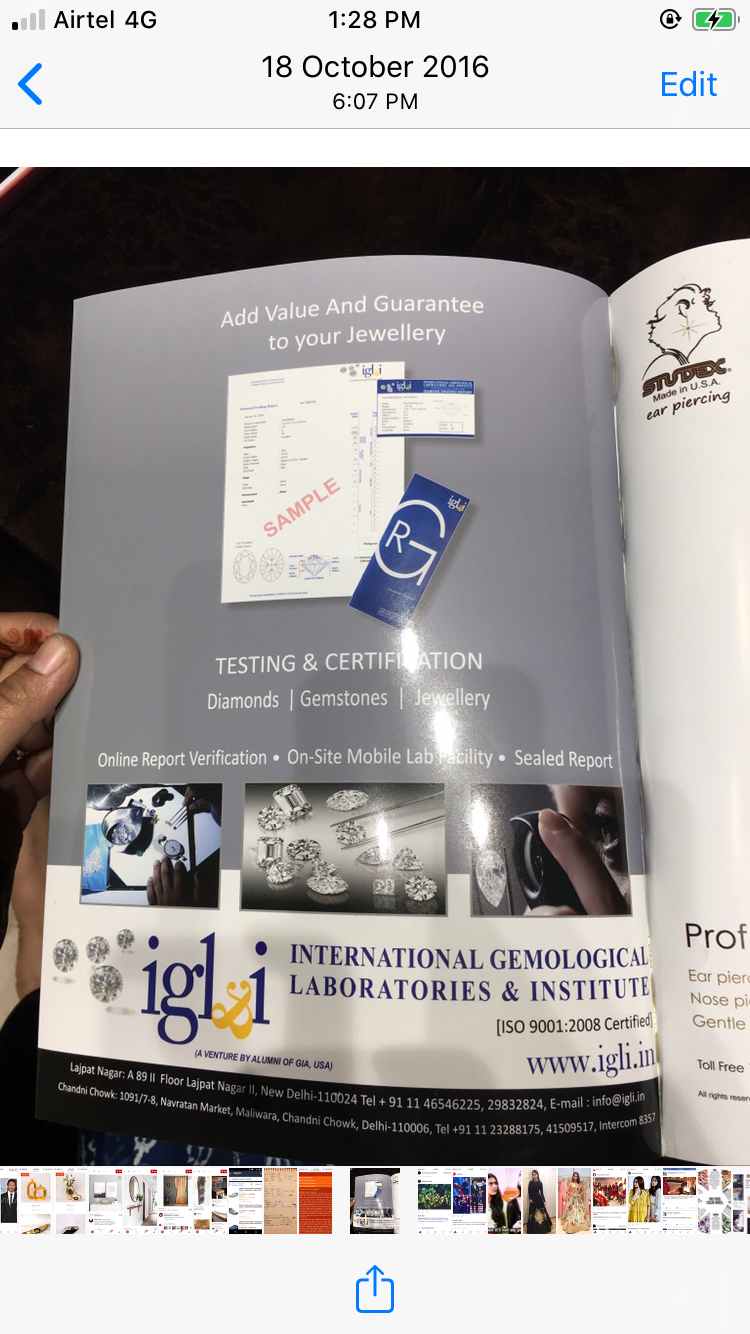 International Gemological Laboratories & Institute - International Gemological Laboratories & Institute, Lower Ground Floor, B-45, opp. Archana Shopping Complex, Block B, Greater Kailash I, Greater Kailash, New Delhi, Delhi 110048, India