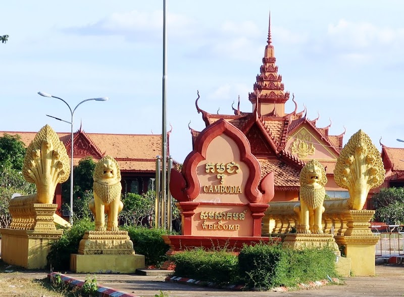 Nong Nok Khiene Border Checkpoint (Laos-Cambodia) - Nong Nok Khiene Border Checkpoint (Laos-Cambodia), Stung Treng, Kambodscha, W2GH+6C2, Veun Kham, Laos