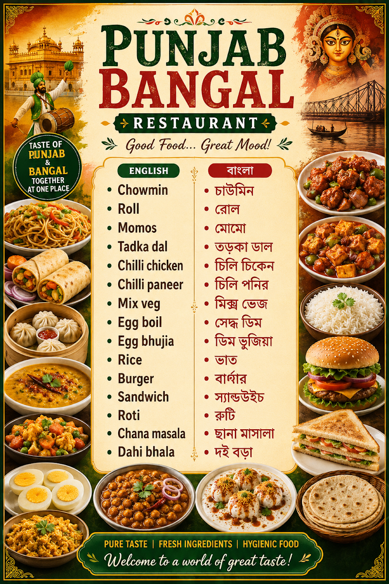 Punjab Bangal restaurant - Punjab Bangal restaurant, Andul, Alampur, Howrah, West Bengal 711302, India