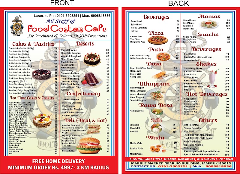 Food Costa's Cafe - Food Costa's Cafe, Marble Market Rd, Trikuta Nagar, Jammu, 180012