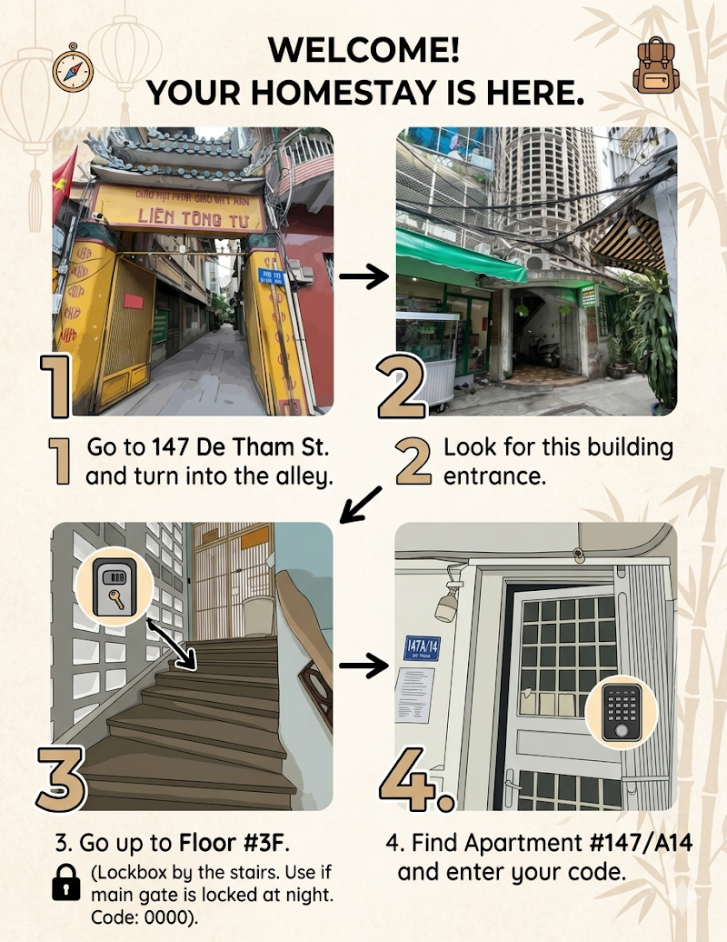 Flamingo Family Studio - 2 Queen Spring Mattress Beds & Spacious Room - Near Bui Vien Walking Street 200m - LGBTQ Friendly - Flamingo Family Studio - 2 Queen Spring Mattress Beds & Spacious Room - Near Bui Vien Walking Street 200m - LGBTQ Friendly, 147/#14 Đề Thám, Cầu Ông Lãnh, Hồ Chí Minh, Vietnam