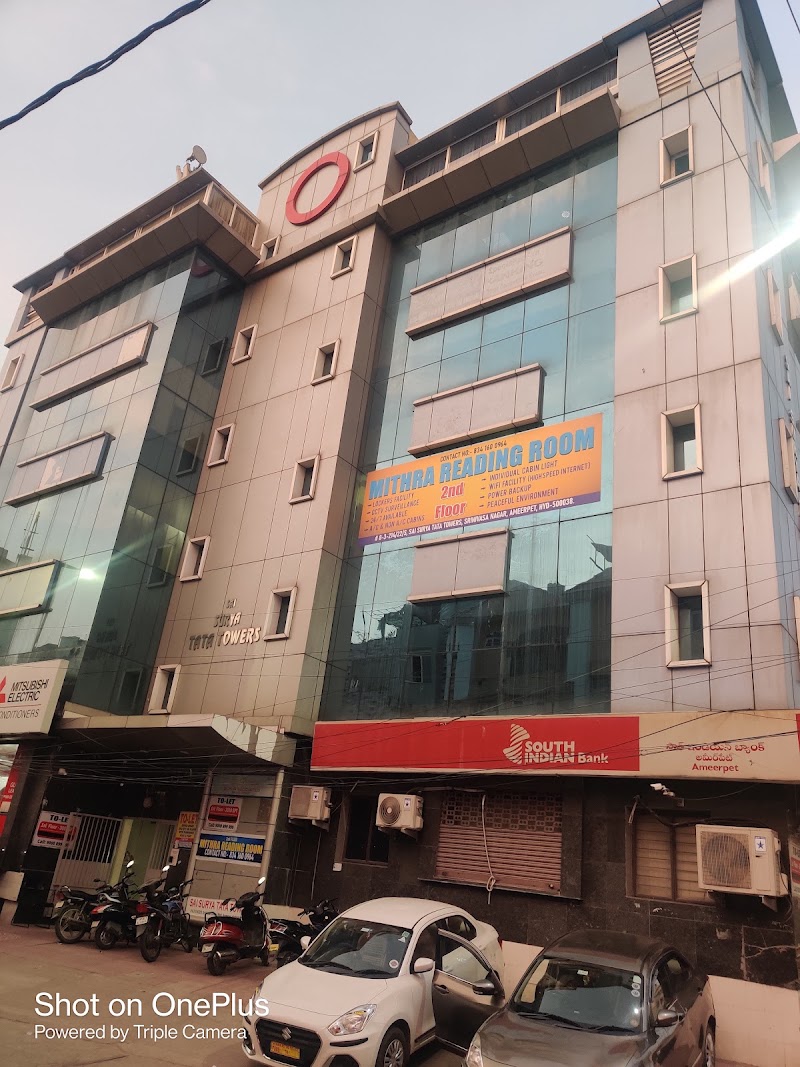 MITHRA READING ROOM 2 - MITHRA READING ROOM 2, Sai Surya Tata Towers 2nd Floor, Building, above South Indian Bank, near Maitrivanam, Srinivasa Nagar West, Ameerpet, Hyderabad, Telangana 500038, India