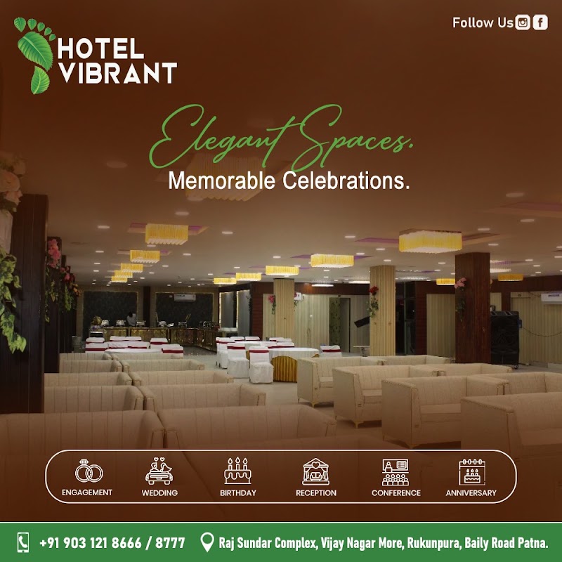 Hotel Vibrant Lawn & Banquet - Hotel Vibrant Lawn & Banquet Raj Sundar Complex, Bailey Rd, Rukanpura, Patna, Bihar 800014, India