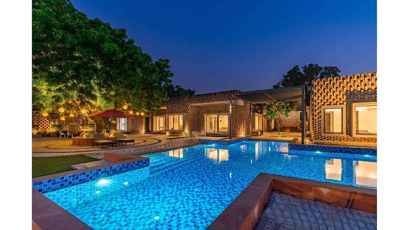 StayVista at The Brick house w/ Outdoor Pool