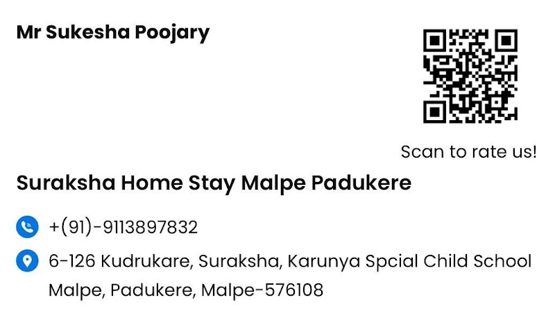 Suraksha Home Stay Malpe - Suraksha Home Stay Malpe Suraksha Home Stay, 6-126, padukere kudrukare, Malpe, kidiyoor, Udupi, Kadekar, Karnataka 576108, India