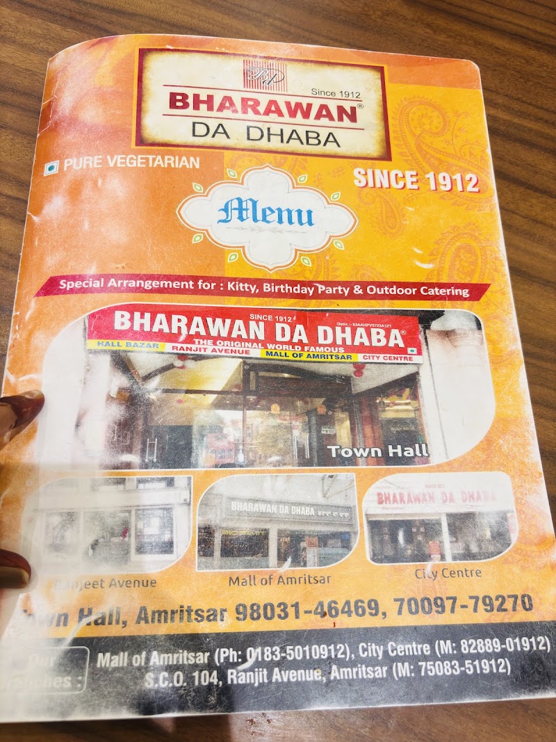 Bharawan Da Dhaba - Bharawan Da Dhaba near Town Hall, Subhash Park, Katra Ahluwalia, Amritsar, Punjab 143006, India