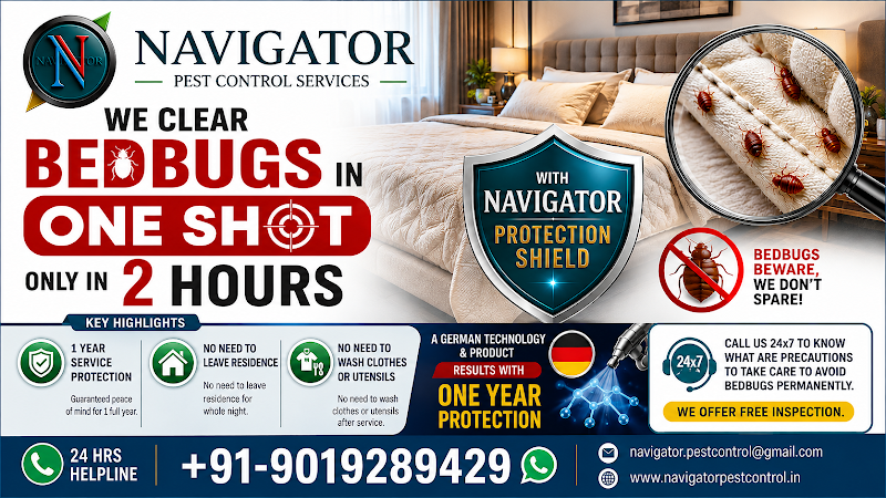 NAVIGATOR Pest Control Service Bangalore - NAVIGATOR Pest Control Service Bangalore, 2nd Floor, 1st cross, No. 17/11, Outer Ring Rd, opp. to Dr. Rajkumar Samadhi, opp. to Dr. Ambrish, Punya Bhoomi, Nandini Layout, Bengaluru, Karnataka 560096, India