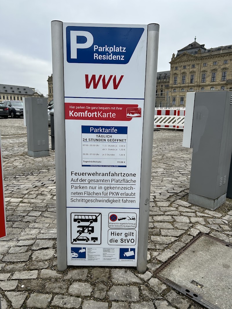 WVV Parken Würzburg Parkplatz Residenz - WVV Parken Würzburg Parkplatz Residenz, Residenzpl. 2, 97070 Würzburg, Germany
