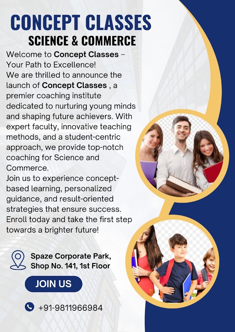 Concept Classes - Concept Classes 1st Floor, Spaze Corporate Park, 141, Tulip Chowk, Sector 69, Gurugram, Haryana 122101, India