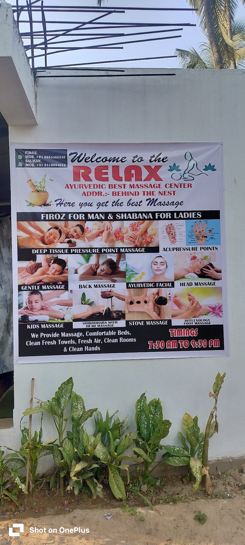 Firoz Relax Ayurvedic Best Massage Center - Firoz Relax Ayurvedic Best Massage Center Ourem Rd, behind The Nest Restaurant, Mohanbagh, Palolem, Canacona, Goa 403702, India