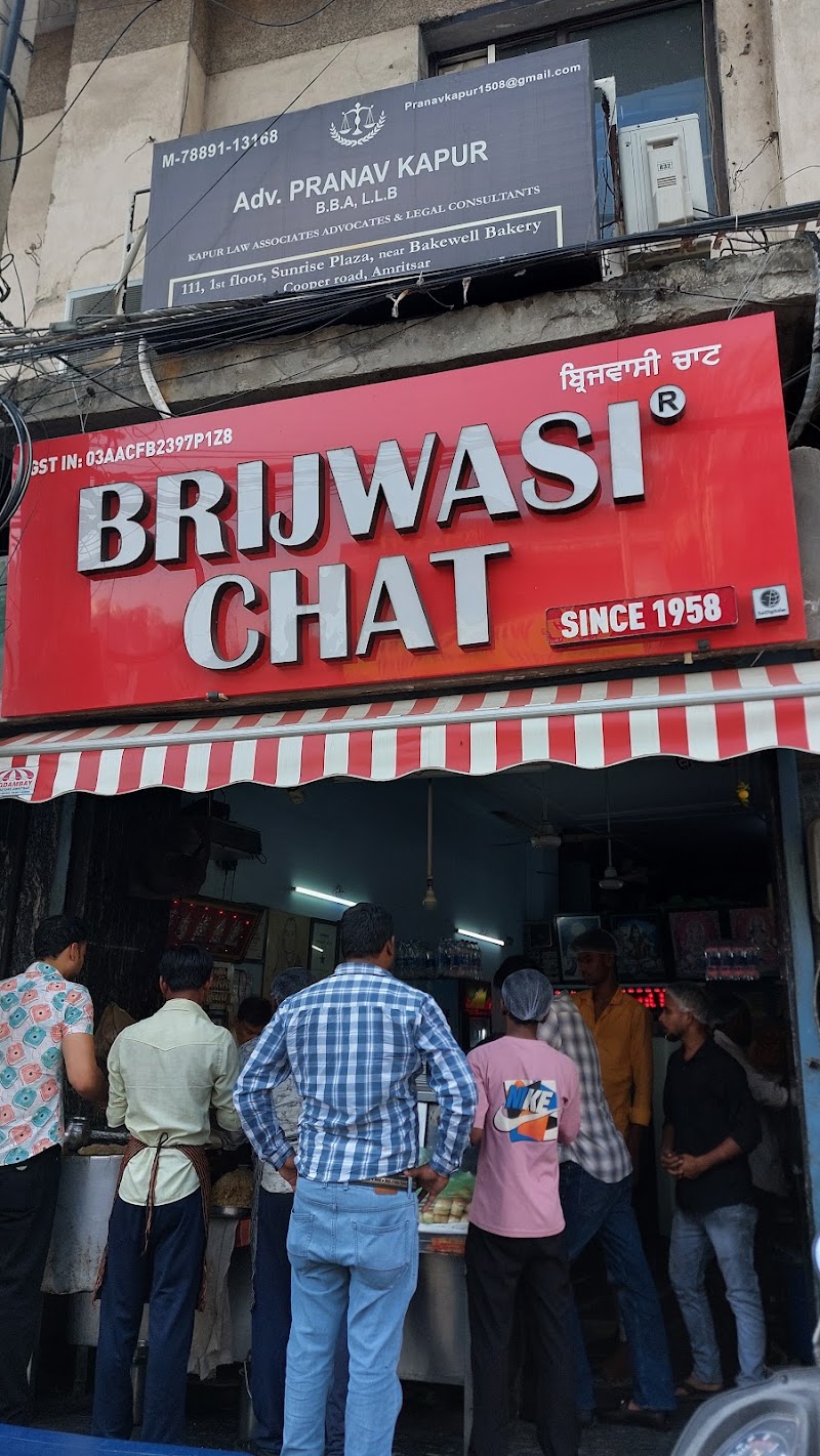 Brijwasi Chat Bhandar - Brijwasi Chat Bhandar, Opposite giani tea stall, Maharaja Ranjit Singh Nagar, INA Colony, Amritsar, Punjab 143001, India