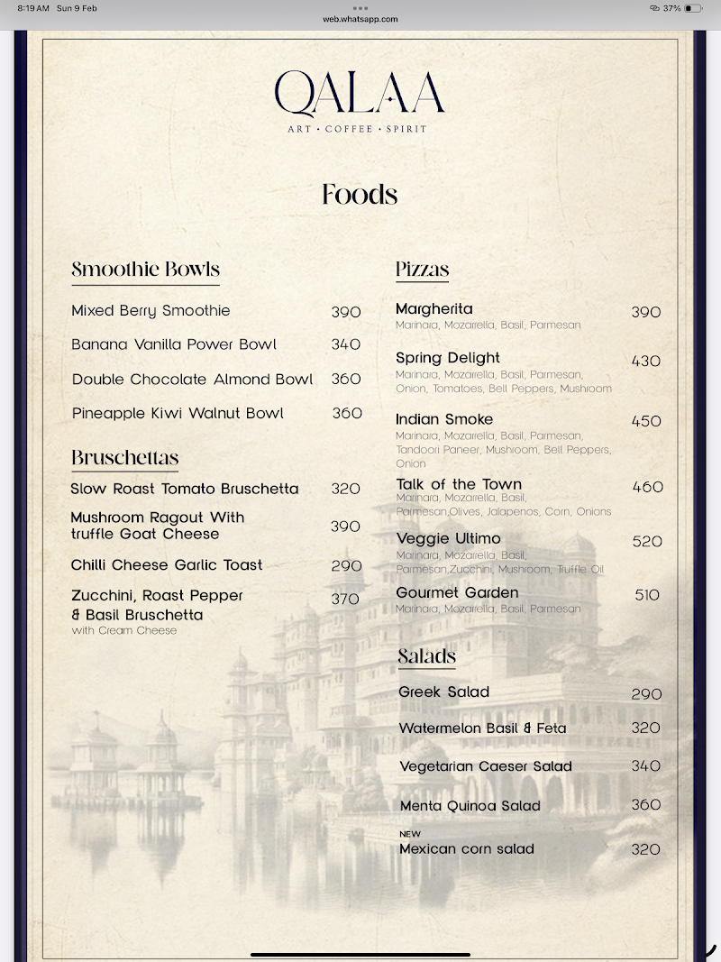 Qalaa - Art Bar & Coffeehouse - Qalaa - Art Bar & Coffeehouse 2nd floor, Hotel Bloom, Ward number 12, Outside Brahmpole gate, Brahmpole Haveli, Ambamata, Udaipur, Rajasthan 313001, India