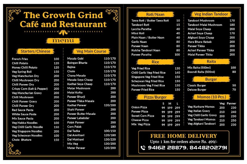 The Growth Grind Cafe And Restaurant - The Growth Grind Cafe And Restaurant Shop No 2, near Tanvi electrical, sector 44, Sector 45, Gurugram, Haryana 122003, India